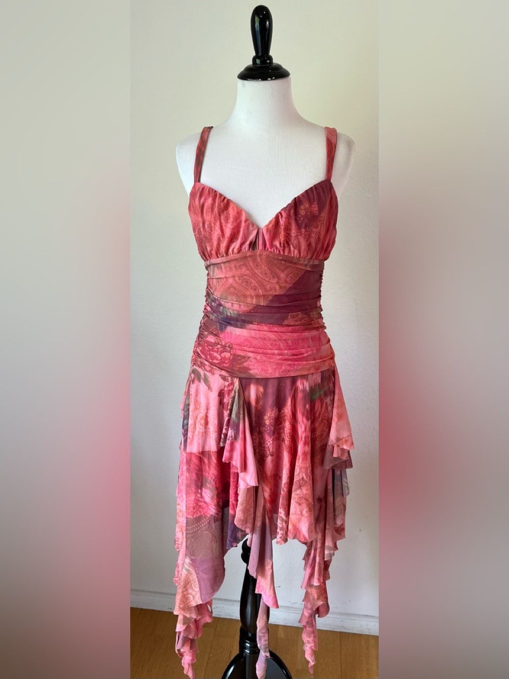 Kimchi Blue Ilana Mesh Drapey Dress Fairy Core Size M